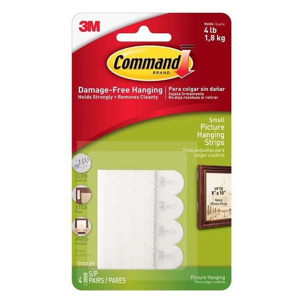 3M Command(TM) Small Picture Hanging Strips 17202ES, 3MI-051131830271
