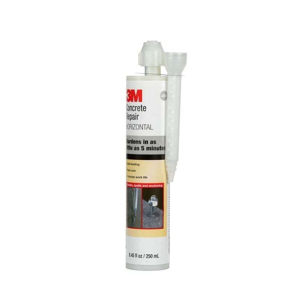 3M Concrete Repair Self-Leveling Gray, 8.4 fl oz Cartridge/2 mix nozzles, 3MI-02120096596