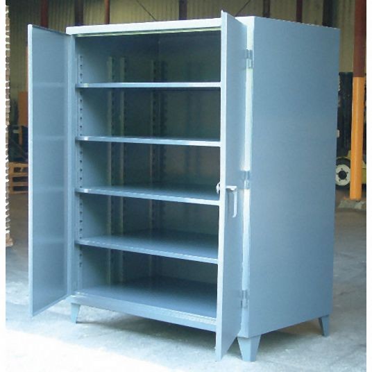 Strong Hold Heavy Duty Storage Cabinet, Dark Gray, 66 in H X 36 in W X 36 in D, Assembled, 3 Cabinet Shelves, 35-363