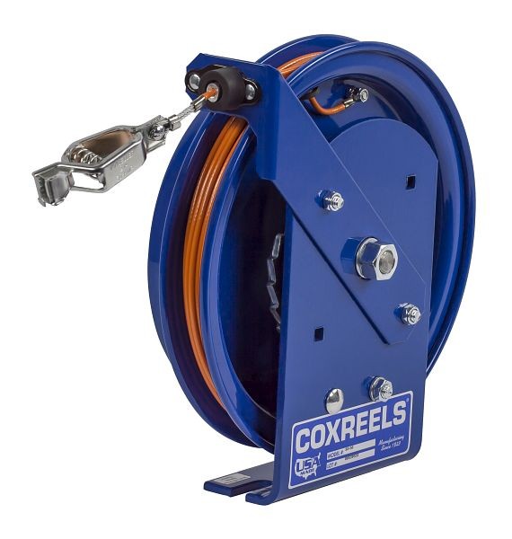 Coxreels Spring Rewind Static Discharge Cable Reel: 35' cable, SD Series, SD-35