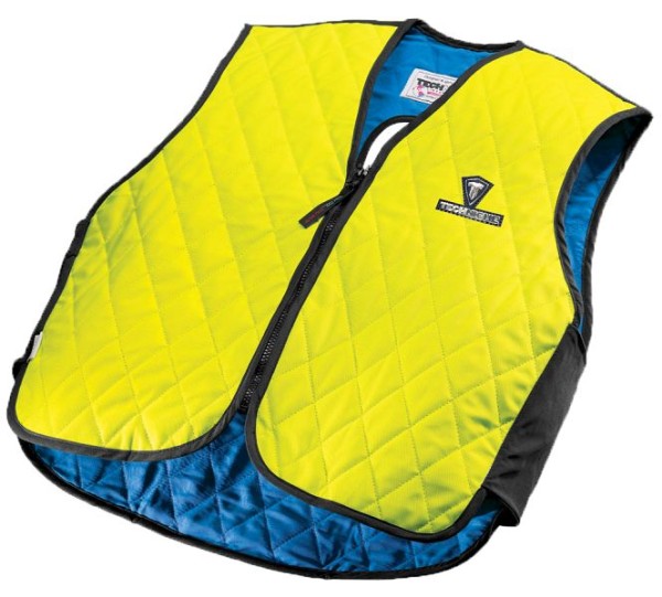 TechNiche Evaporative Cooling HiVis Fall Protection Vest, Hi-Viz Lime, M, 6529-HV-SH-M