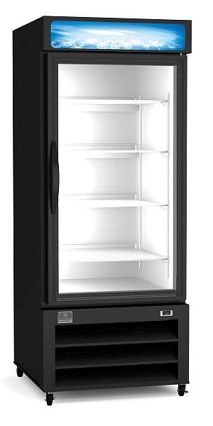 Kelvinator Commercial 1-glass door merchandiser refrigerator, black, 12 cubic feet, R290 refrigerant gas, +33/+41°F, 738247