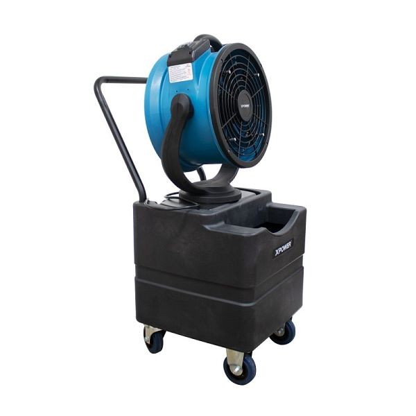 XPOWER Misting Fan, Multipurpose, Oscillating, 3 Speed, with Built-In Water Pump, Hose and WT-45 Mobile Water Reservoir Tank, 1700 CFM, FM-88WK