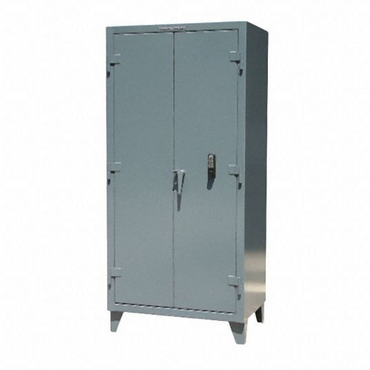 Strong Hold Heavy Duty Storage Cabinet, Dark Gray, 78 in H X 48 in W X 24 in D, Assembled, 4 Cabinet Shelves, 46-244-KP