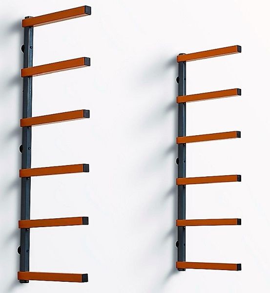 BORA 6-Level Lumber Storage Rack, Orange & Gray, PBR-001