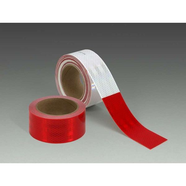 3M Diamond Grade Conspicuity Marking 983-326 ES Red/White, (6 in Red/6 in White), 2 in x 150 ft, 3MI-051135308646
