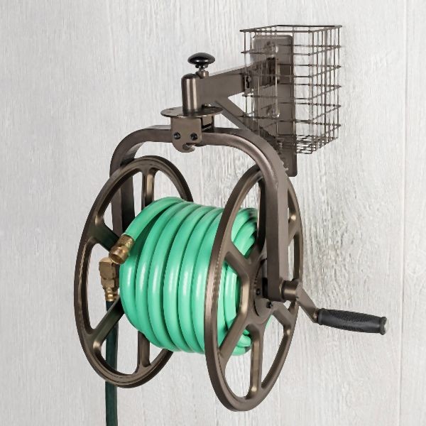 Liberty Garden Products Rotating Hose Reel, Color: Bronze, 712