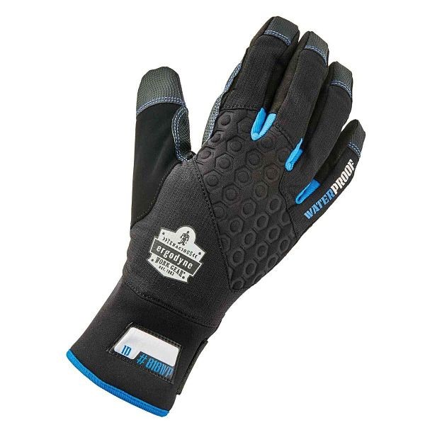 Ergodyne 818Wp M Black Performance Thermal Waterproof Utility Gloves, ERG-17383