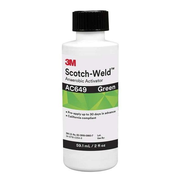 3M Scotch-Weld Anaerobic Activator AC649 Green 2 Fl Oz Btl, 10 per case, 3MI-04801162708