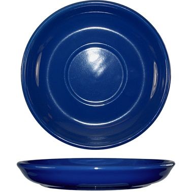 International Tableware Cancun Stoneware Cobalt Blue Latte Saucer 6-1/8", Cobalt Blue, Quantity: 24 pieces, 822-04S