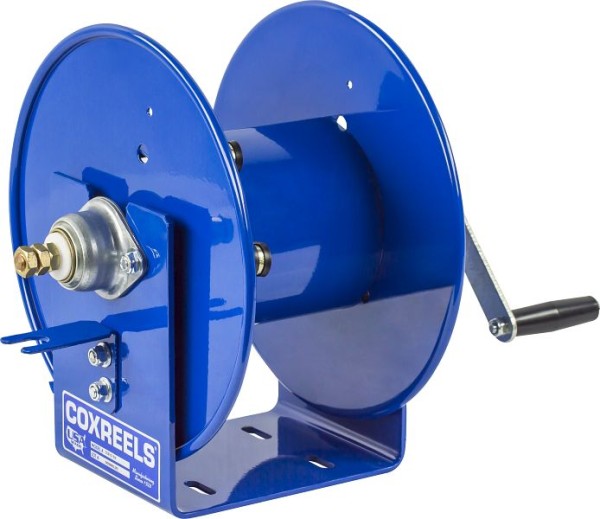 Coxreels Welding Hand Crank Cable Reel: #1/0 Cable gauge, 100' cable capacity, less cable, 450 Amp, 100WCL Series, 112WCL-6-10