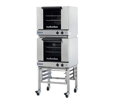 Moffat Turbofan E23M3/2 - Half Size Sheet Pan Manual Electric Convection Ovens Double Stacked, WxDxH: 24x25.25x61.88", E23M3/2