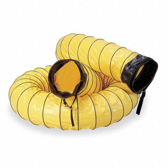 Air Systems International 15 ft Ventilation Kit with 8 in Diameter, Yellow, Use With Confined Space, SVH-15