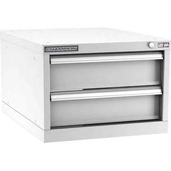 Champion Tool Storage 22-3/16" Wide, 15-3/4" High, 28-1/2" Deep, 2 Drawers, 13 Compartment-Light Gray, N6000201ILC-LG