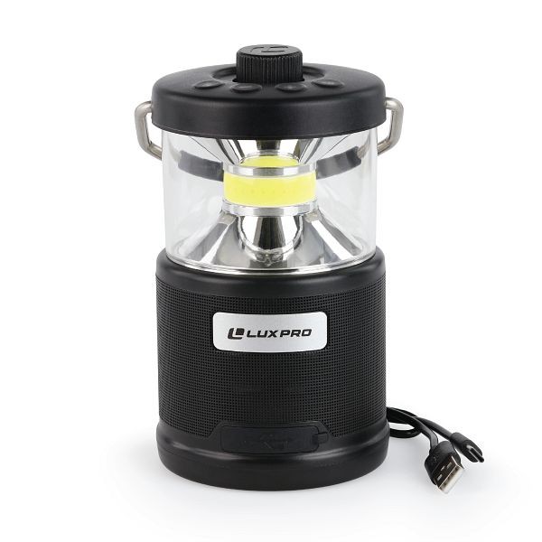 LUXPRO Bluetooth Speaker/Lantern with Device charging port, Rechargeable, 572 Lumens, LP1530