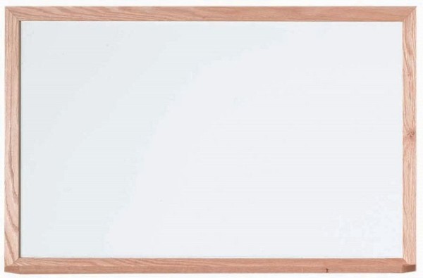 AARCO Multi-Purpose Institutional Series Markerboard, 24" x 36", Red Oak Frame, WOS2436