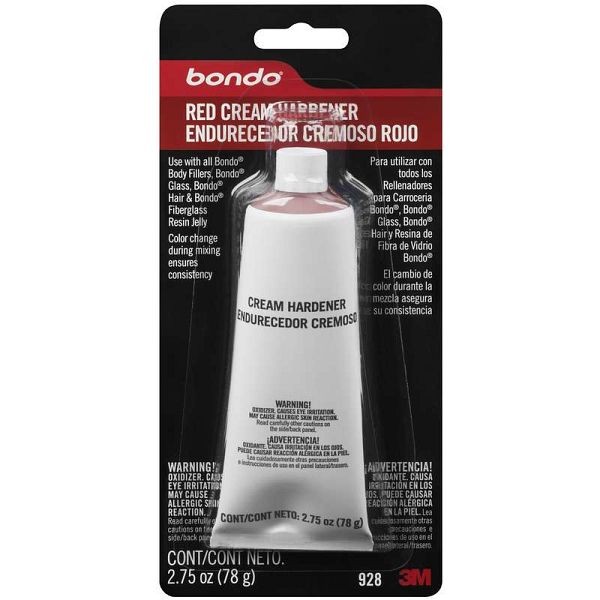 3M Bondo Red Cream Hardener, 00928, 2.75 oz, 3MI-076308009281