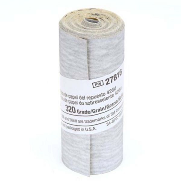 3M Abrasive Stikit Paper Refill Roll 426U, 2-1/2 In X 100 In 320 A-Weight, Quantity: 10 pieces, 3MA-051141278162