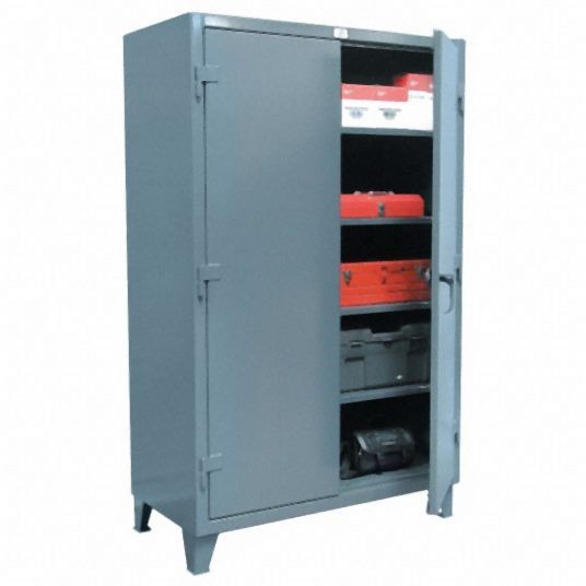 Strong Hold Heavy Duty Storage Cabinet, Dark Gray, 78 in H X 60 in W X 24 in D, Assembled, 4 Cabinet Shelves, 56-244