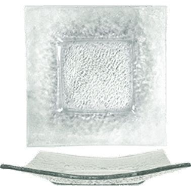 International Tableware Arctic Glacier Glass Clear Flared Rim Square Plate 9-3/4", Quantity: 12 pieces, IGPC-10
