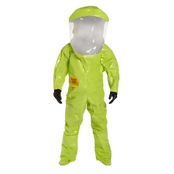 DuPont Tychem 10000, Training Suit, Rear Entry, Expanded Back, Extra-Wide Faceshield, DUP-TK587SLYLG000100
