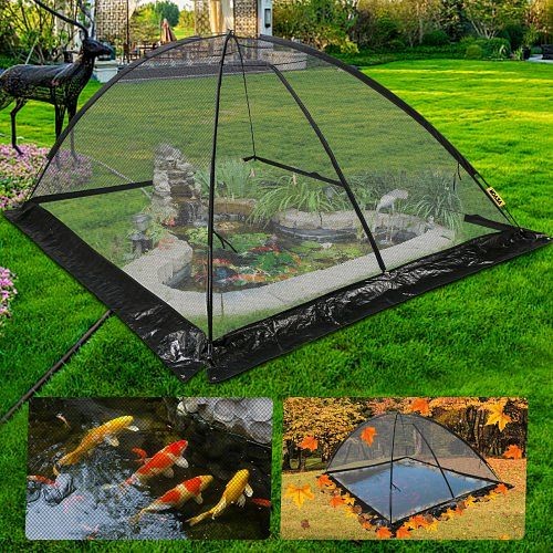 VEVOR Pond Cover Dome Garden Pond Net 9x12 ft Black Netting Covers for Leaves, HYBHZ9X12FT000001V0