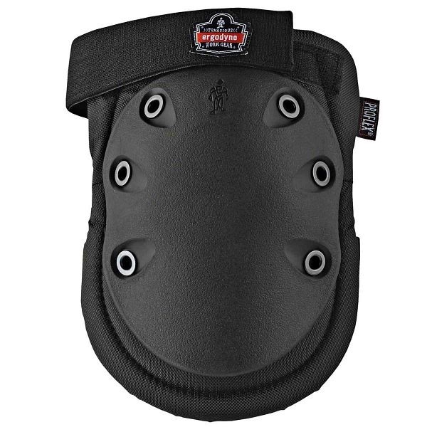 Ergodyne 335Hl Black Cap Slip Resistant Rubber Cap Knee Pad, H&L, ERG-18336