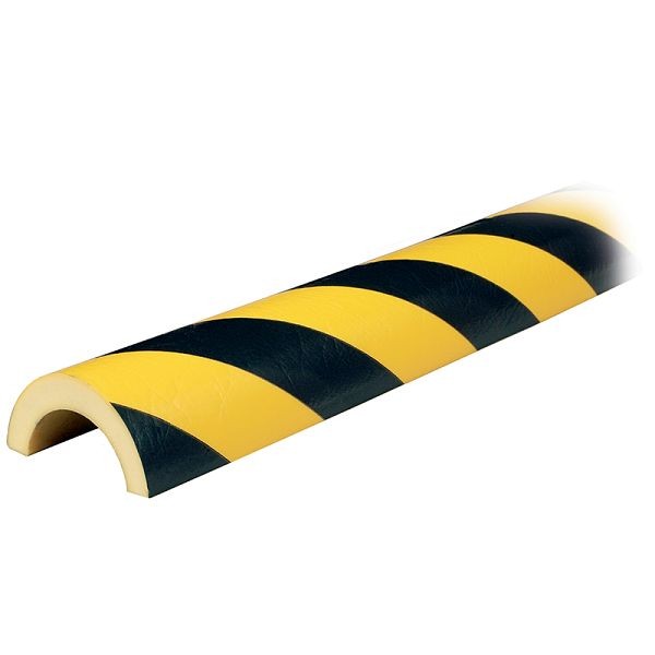 Ideal Warehouse Knuffi Model R50 Pipe Bumper Guard Black/Yellow 1M, Dimensions: 40x3x3 inch, 60-6797