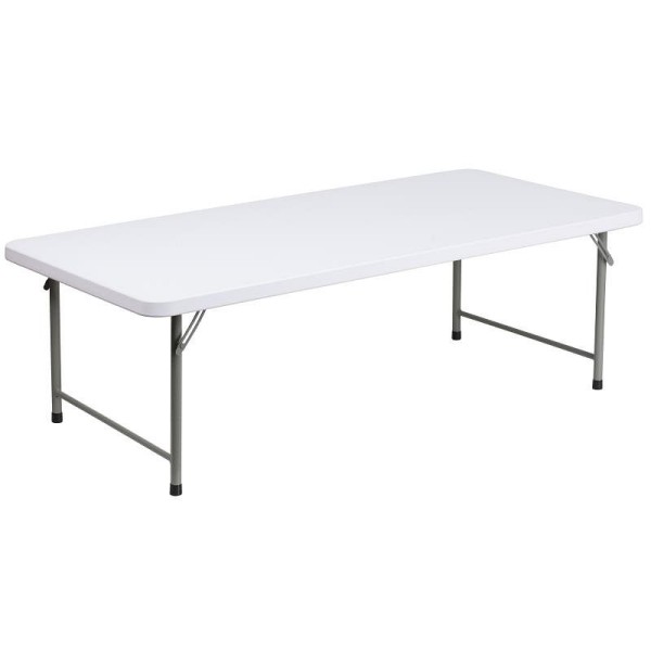 Flash Furniture Paige 4.93-Foot Kid's Granite White Plastic Folding Table, RB-3060-KID-GG