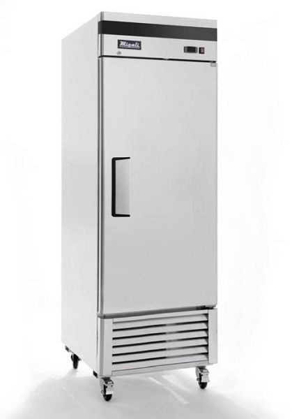 Migali 1 Door Reach-In Freezer, 27"x31.5"x83.2" (WxDxH), All natural, R290, Lift Gate included, C-1FB-HC+LG