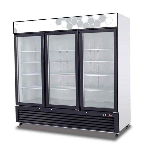 Migali 72 Cubic Feet Glass Door Merchandiser Freezer, 82"x31.5"x81" (WxDxH), R290, C-72FM-HC