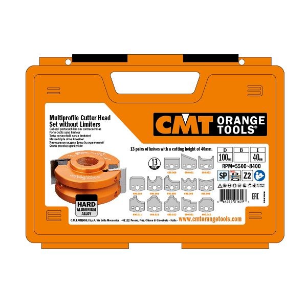 CMT Orange Tools Molding & Set, 1-1/4'' Bore, 13 Pieces, 692.013.14