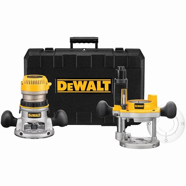 DeWalt 2-1/4 Hp Evs Fixed and Plunge Base Router Combo Kit with Soft Start, DW618PK