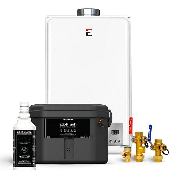 Eccotemp 45HI Indoor 6.8 GPM Natural Gas Tankless Water Heater Service Kit Bundle, 45HI-NGS