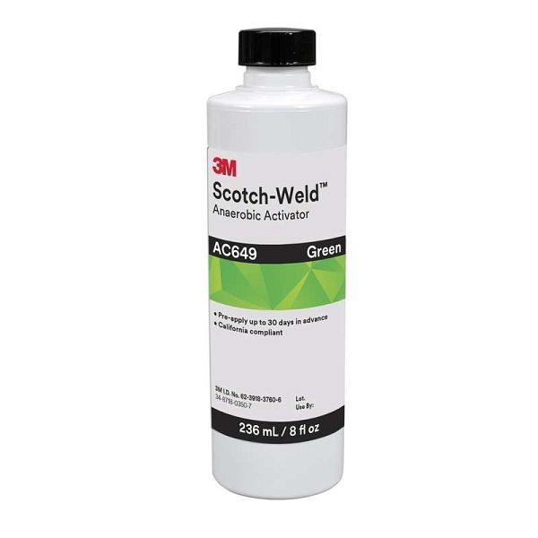 3M Scotch-Weld Anaerobic Activator AC649 Green, 8 Fl Oz Btl, 3MI-04801162709