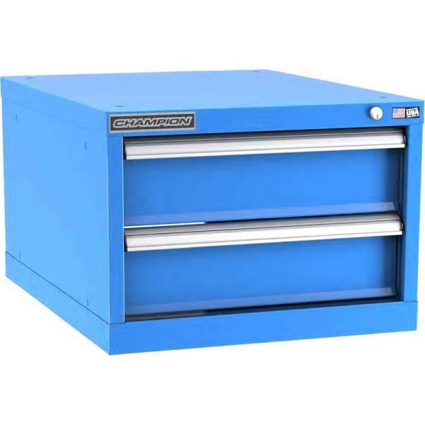 Champion Tool Storage 22-3/16" Wide, 15-3/4" High, 28-1/2" Deep, 2 Drawers, 13 Compartment-Bright Blue, N6000201ILC-BB