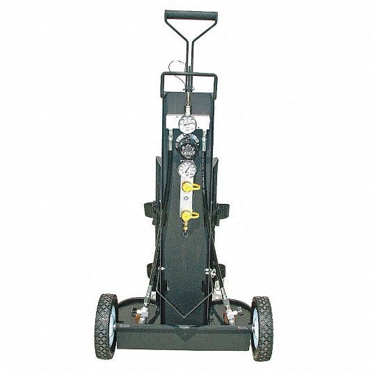 Air Systems International Air Cylinder Cart, For Cylinder Type 2216 psi Low Pressure Cylinders, 2 Cylinder Capacity, MP-2L
