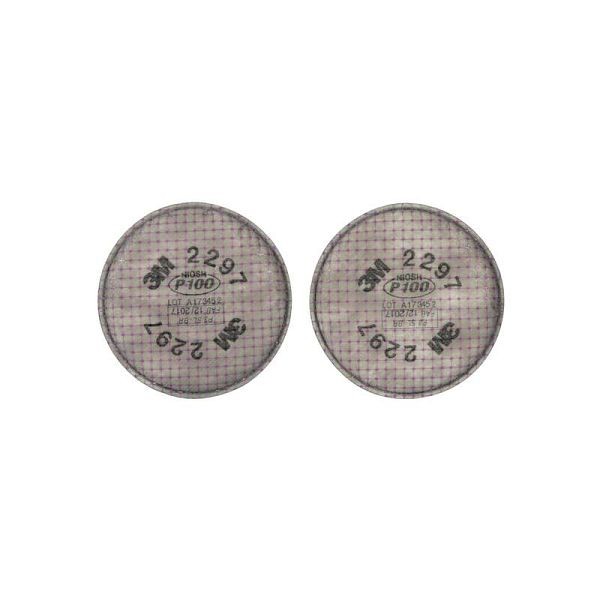 3M Advanced Particulate Filter 2297, P100, with Nuisance Level Organic Vapor Relief, Quantity: 2 pieces, 3MS-2297