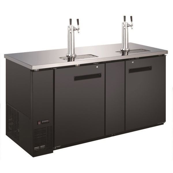 U-Star Kegerator/Beer Dispenser with 2 Double Tap Towers - 28"Depth x 69"Width, USBD-6928/2