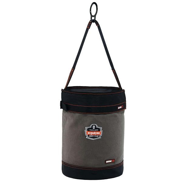 Ergodyne 5960T L Gray Canvas Hoist Bucket with D-Rings and Top, ERG-14860