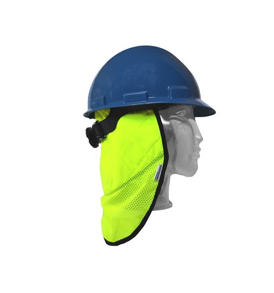 TechNiche Evaporative Cooling Crown Cooler with Neck Shade, Hi-Viz Lime Outer, Blue Inner, One Size, 6535