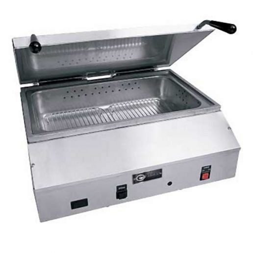 EmberGlo 29" x 22 1/2" x 20" Stainless Steel Countertop Steamer with Direct Water Hook-Up, ES10PB