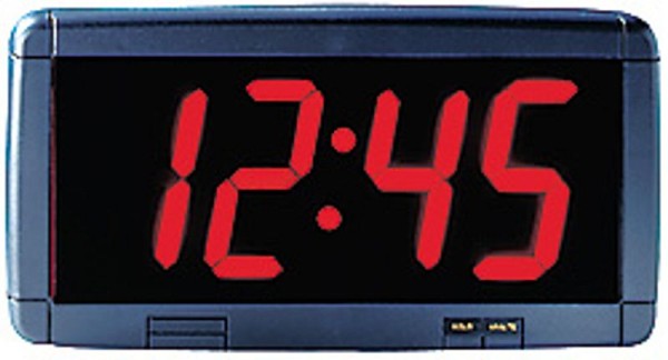Adaptive Alpha serial clock Display, 4" Red Characters, 17"W x 8"H, 10331113