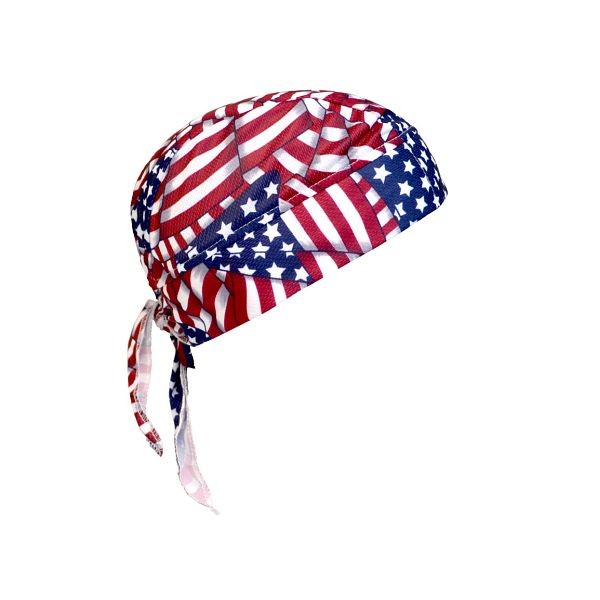 TechNiche Evaporative Cooling Skull Cap, USA Flag, One Size, 6536-USA