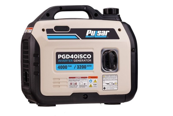 Pulsar 4000W Super Quiet Inverter Gasoline Powered Generator with Recoil Start and CO Shutdown, PGD40ISCO
